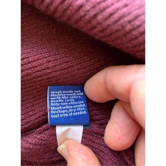 Apt 9 Burgundy Crossover Long Sweater ✝️ - Picture 5 of 11